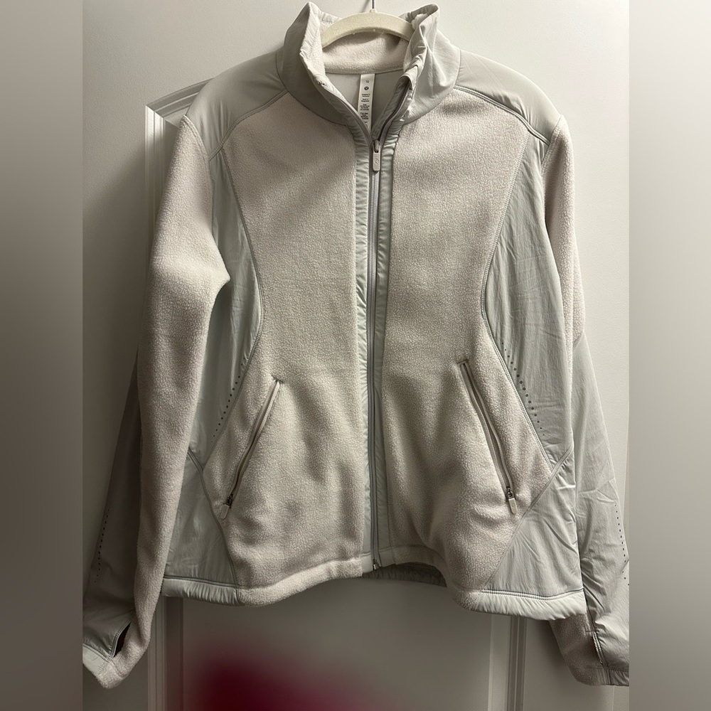 Lululemon off white fleece jacket.